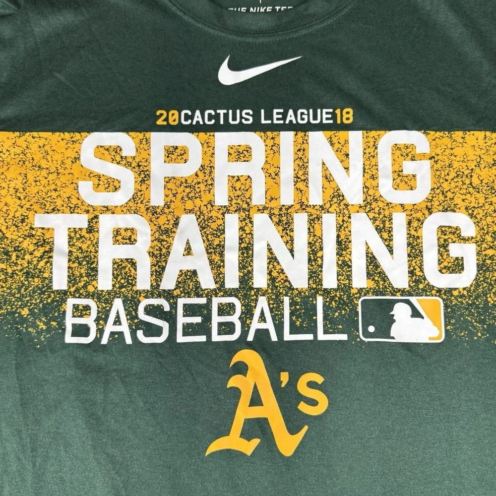 Nike Oakland Athletics Spring Training Dri Fit Shirt 2018 Cactus League Green‎ M